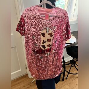 Simply Southern Pink Cowgirl Sequin Dress